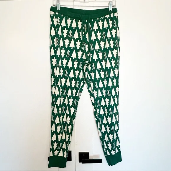 Hanna Andersson Christmas tree pajama long John Large PJ’s Jammies organic adult - Picture 7 of 16